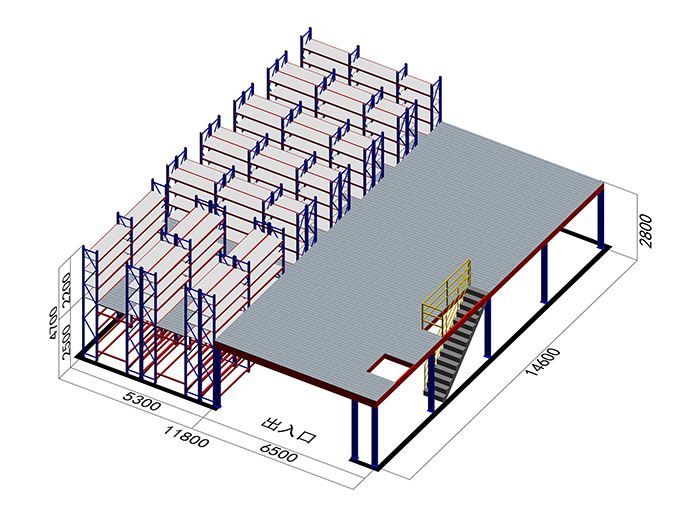 閣樓貨架平臺效果圖